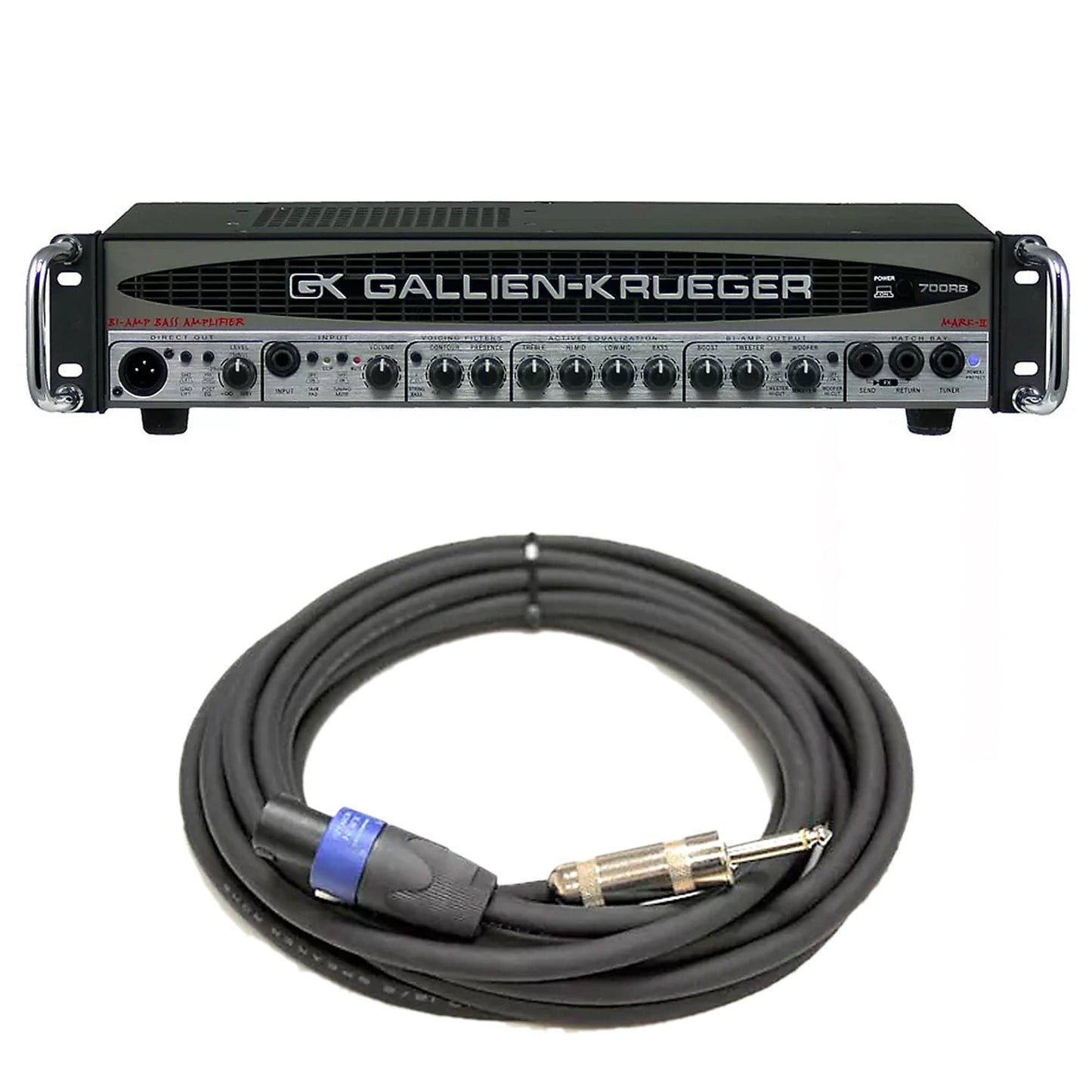 Gallien-Krueger 700RB-II 480+50W Head Speakon Cable Bundle Amps / Bass Heads