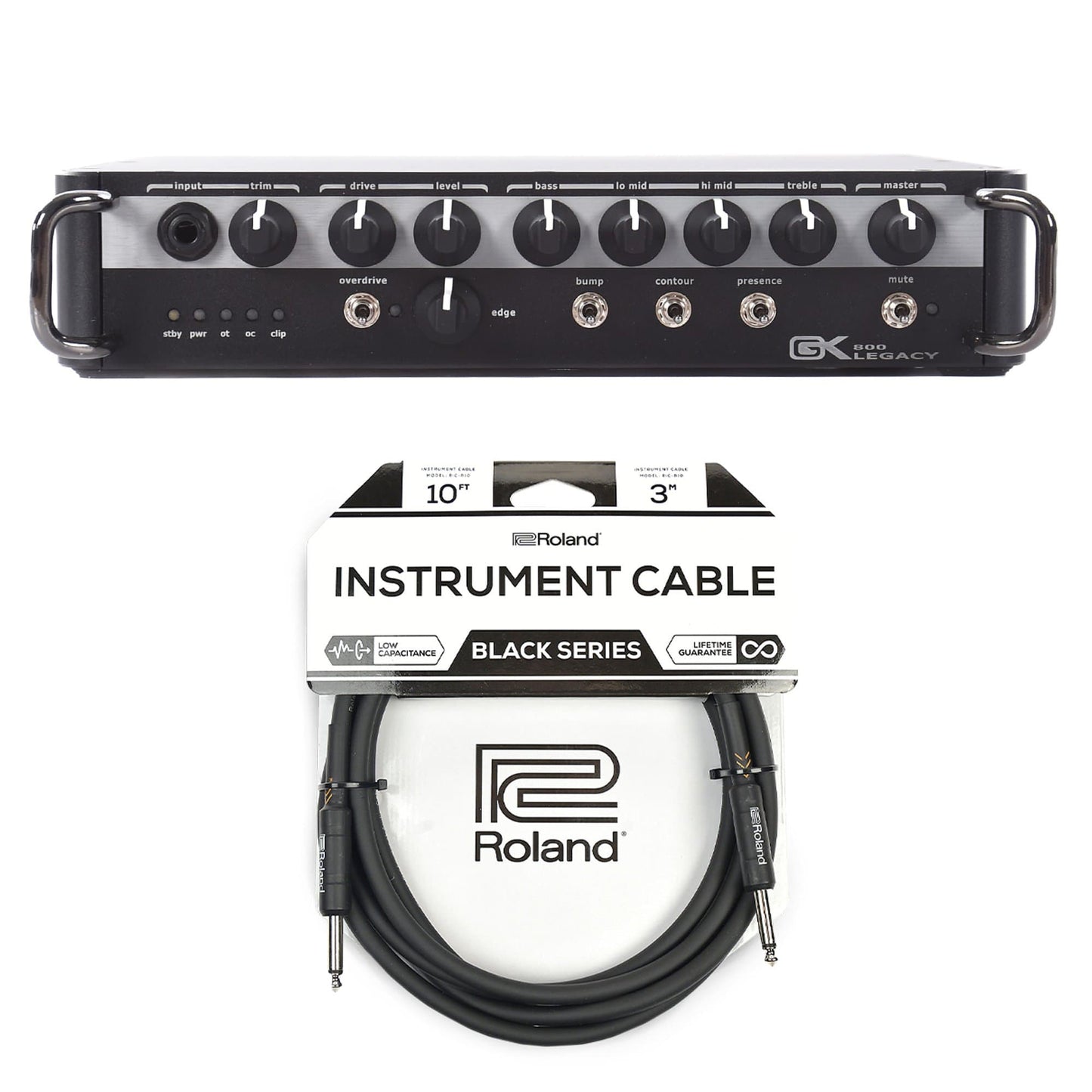 Gallien-Krueger Legacy 800 800W Ultra Light Bass Head Cable Bundle Amps / Bass Heads