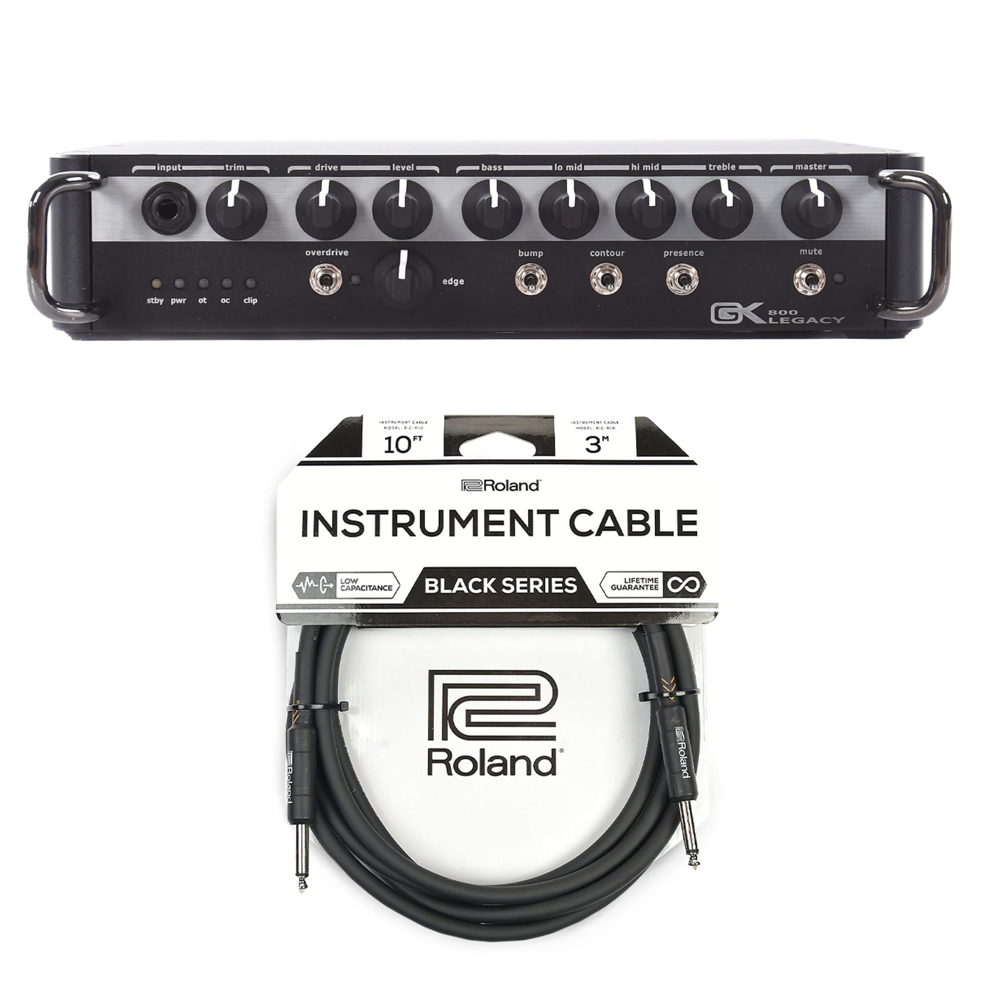 Gallien-Krueger Legacy 800 800W Ultra Light Bass Head Cable Bundle Amps / Bass Heads