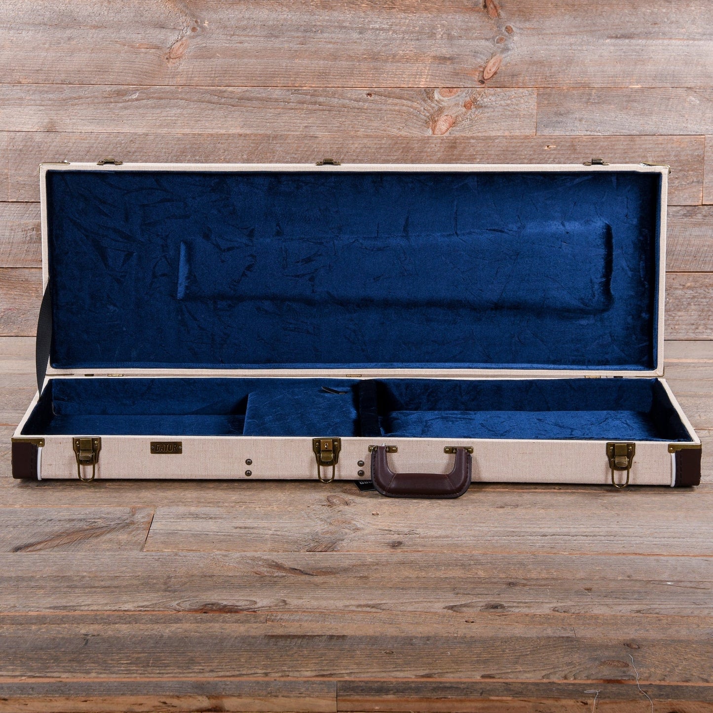 Gator Deluxe Wood Solidbody Electric Case w/Journeyman Burlap Exterior Accessories / Cases and Gig Bags / Guitar Cases