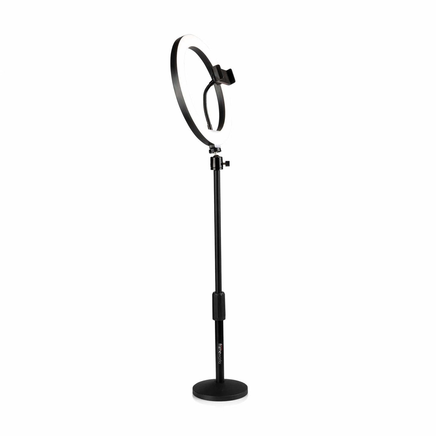 Gator Frameworks 10" LED Desktop Ring Light Stand w/Phone Holder & Compact Weighted Base Accessories / Stands