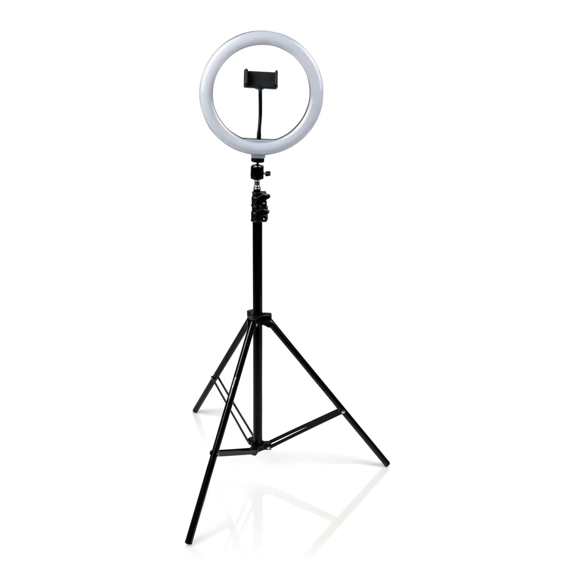 Gator Frameworks 10" LED Ring Light Stand w/Phone Holder & Tripod Base Accessories / Stands