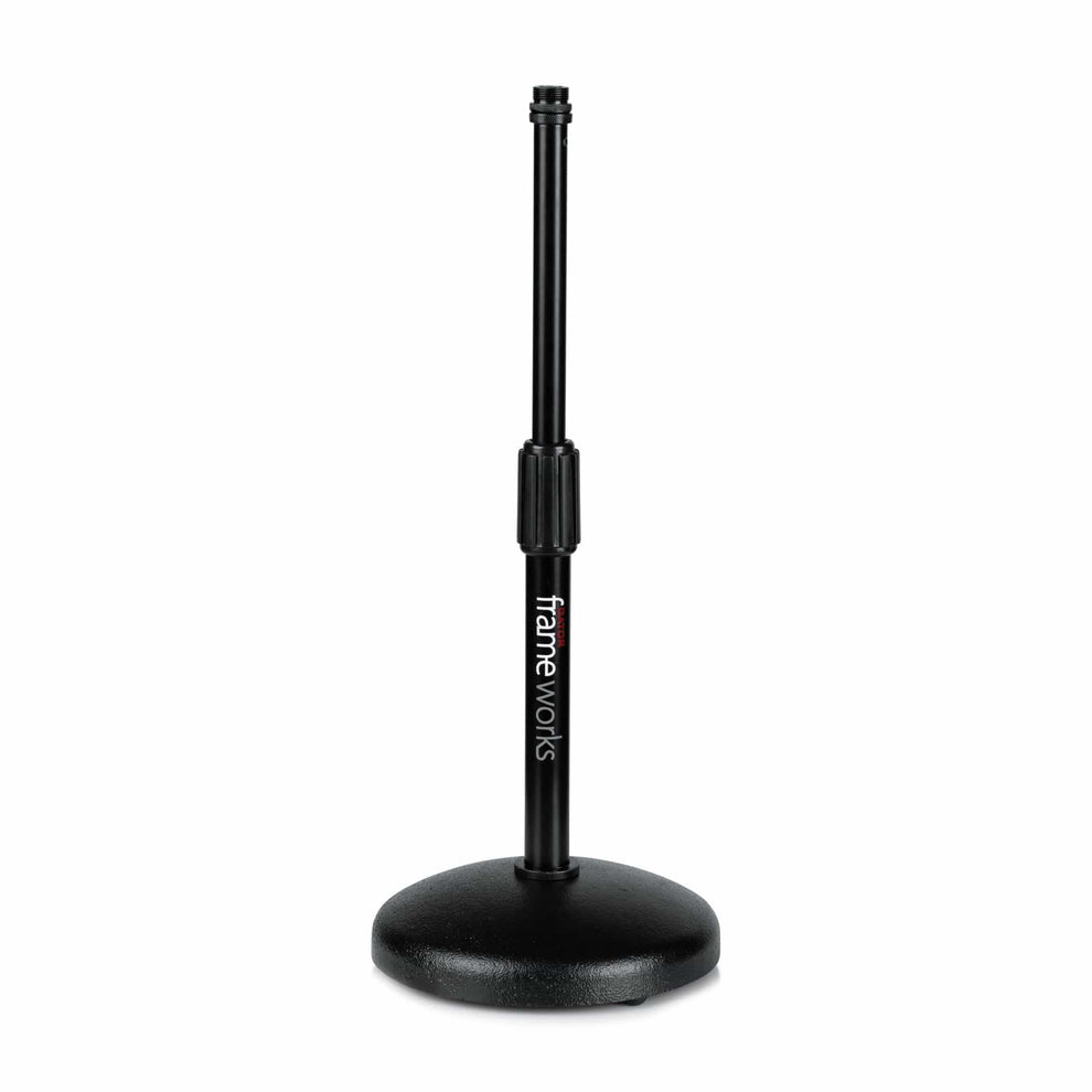 Hawk Micro Stand Gator Frameworks Desktop Microphone Stand w/Round Weighted Base & Adju ...