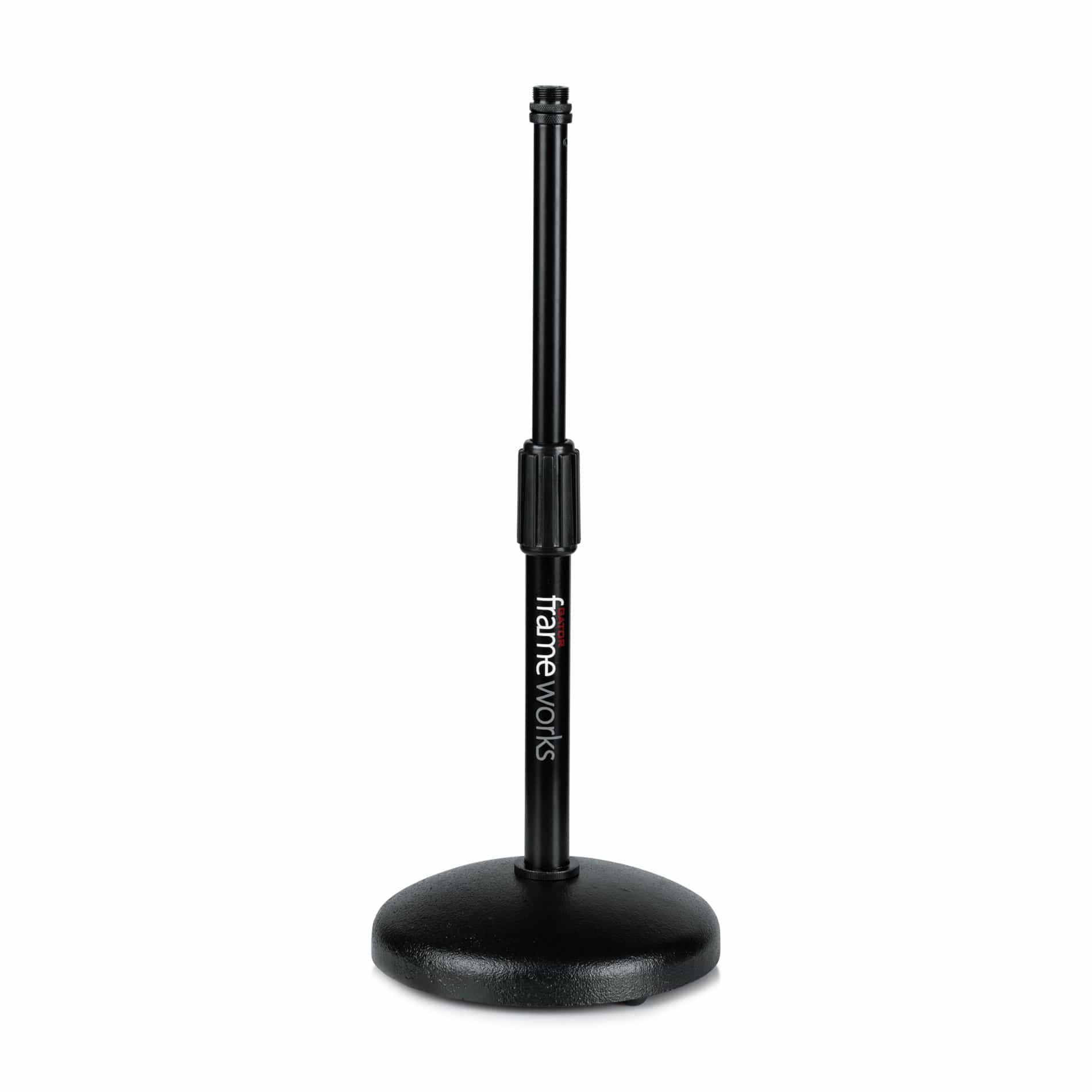 Gator Frameworks Desktop Microphone Stand w/Round Weighted Base & Adjustable Height Accessories / Stands