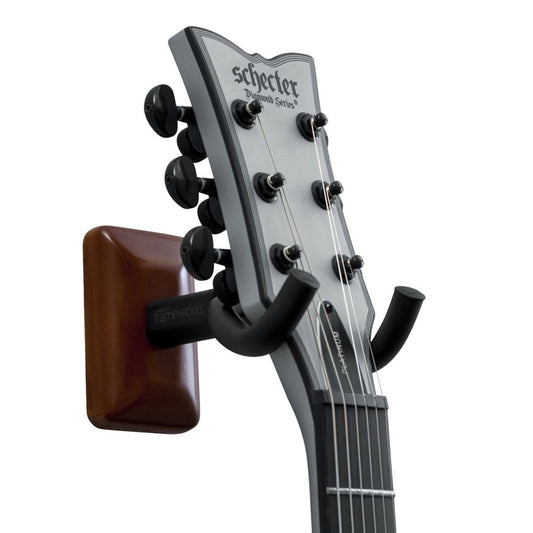 Gator Frameworks Wall Mount Guitar Hanger Mahogany Accessories / Stands