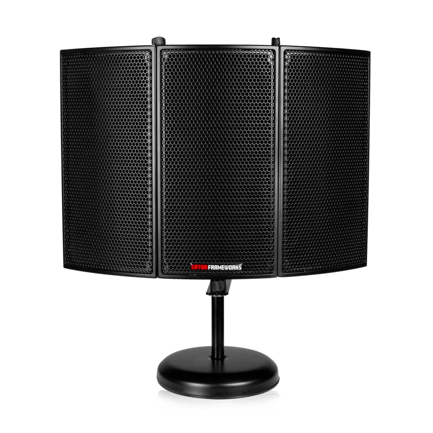 Gator Frameworks Portable Desktop 12x16" Microphone Isolation Shield w/ Round Base Stand Pro Audio / Microphones