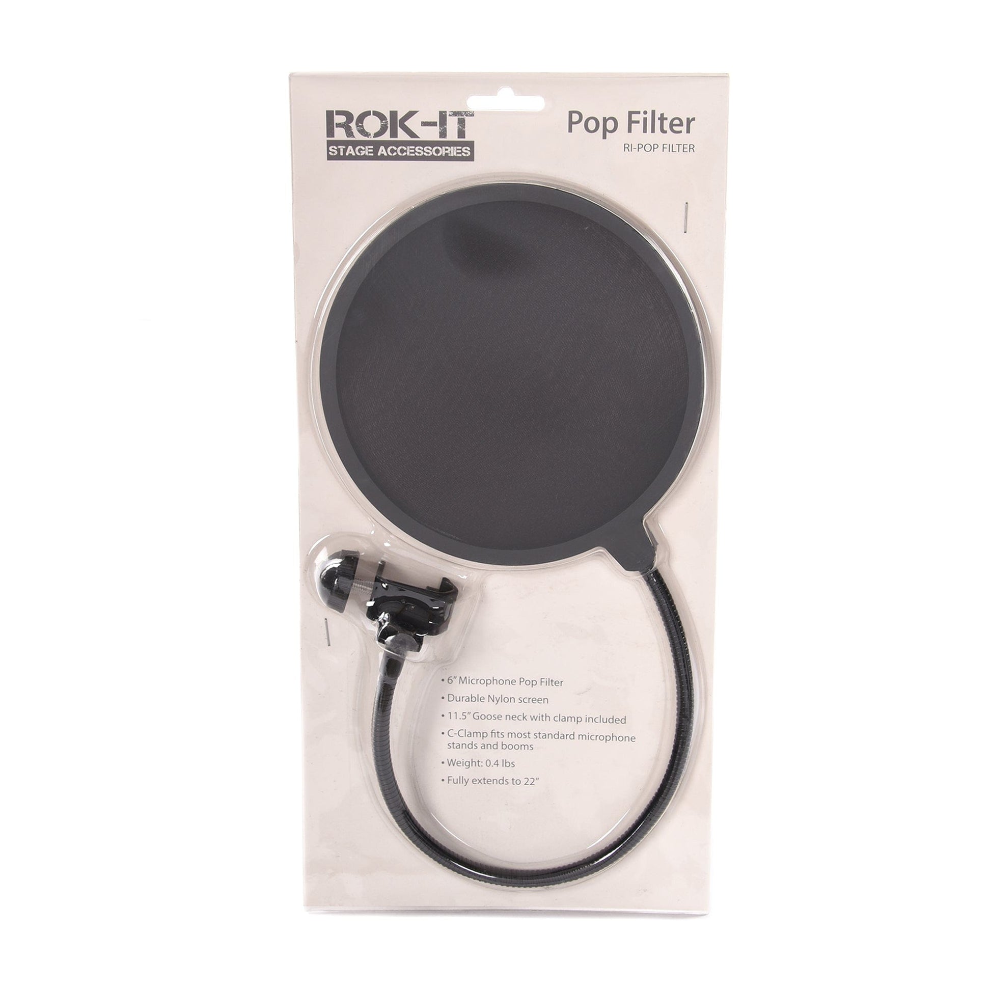Gator Rok-It Single Layer Microphone Pop Filter w/ Clamp Mount Pro Audio / Microphones