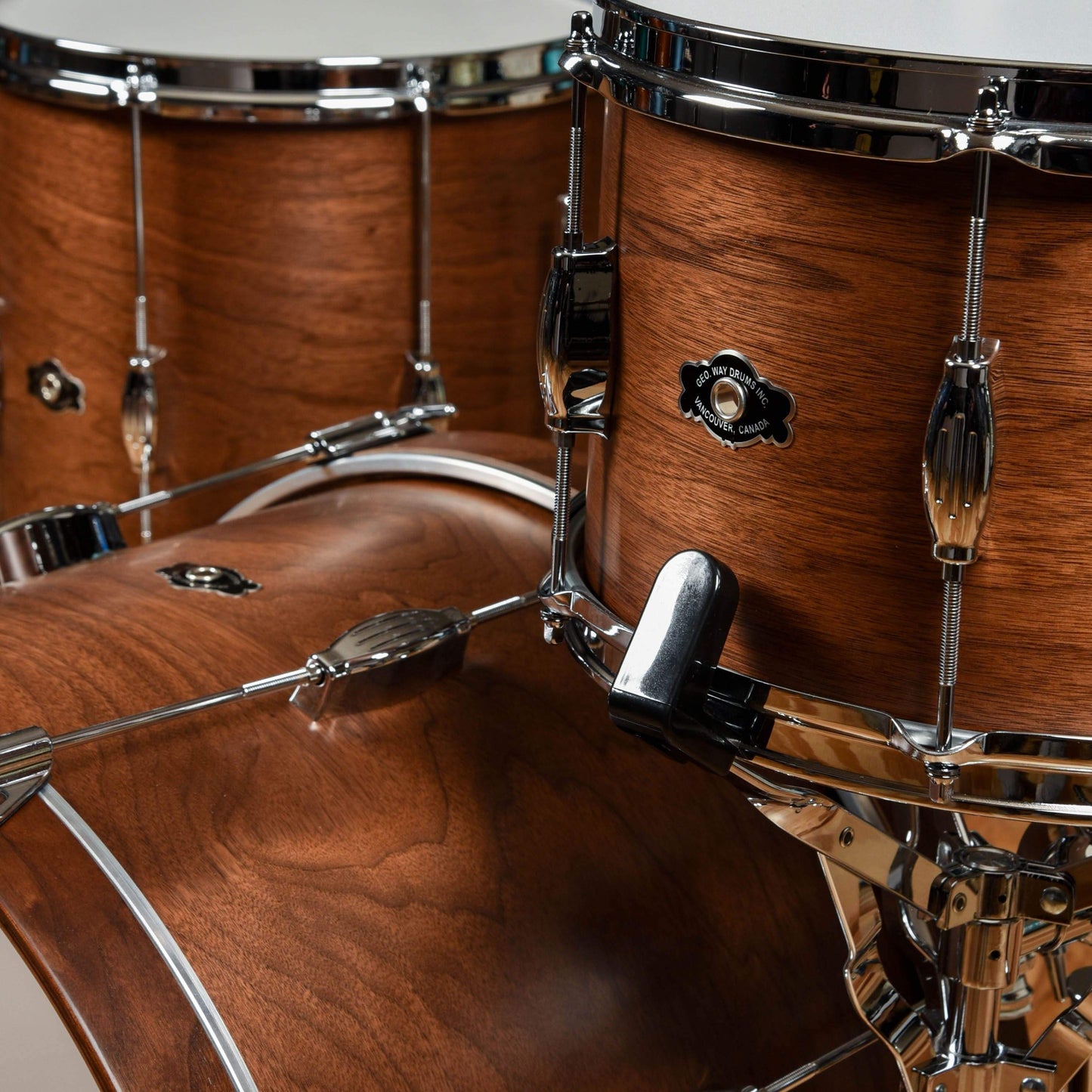 George Way 12/14/20 3pc. Tradition Tuxedo Drum Kit Natural Walnut Drums and Percussion / Acoustic Drums / Full Acoustic Kits