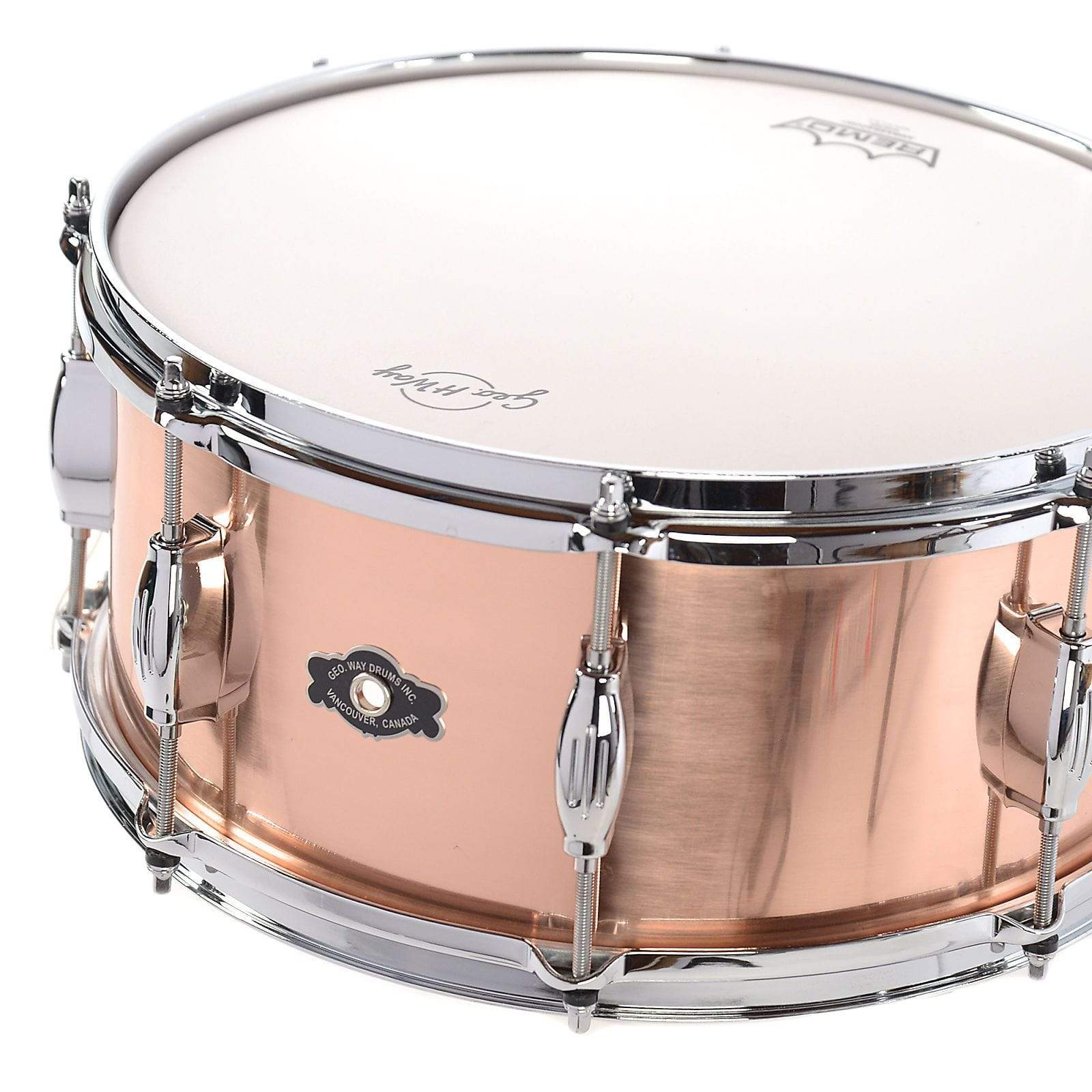 George Way 6.5x14 The Elkhart Medium Weight Copper Snare Drum w/Triple Flange Hoops Polished Finish Drums and Percussion / Acoustic Drums / Snare