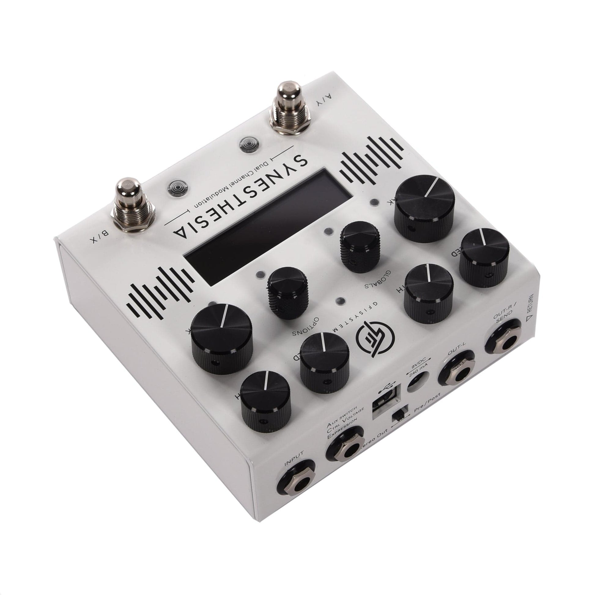 GFI System Custom White Synesthesia Multi-Modulation Pedal