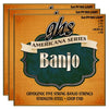 GHS Americana Series Banjo Light 10-20 (3 Pack Bundle) Accessories / Strings / Banjo Strings