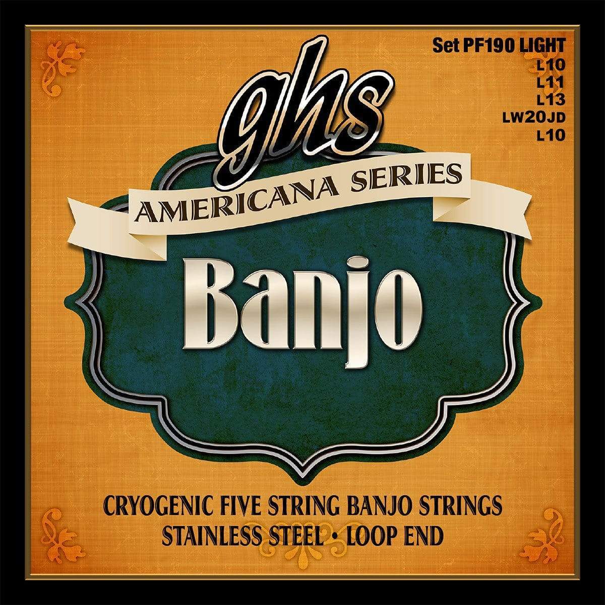 GHS Americana Series Banjo Light 10-20 Accessories / Strings / Banjo Strings