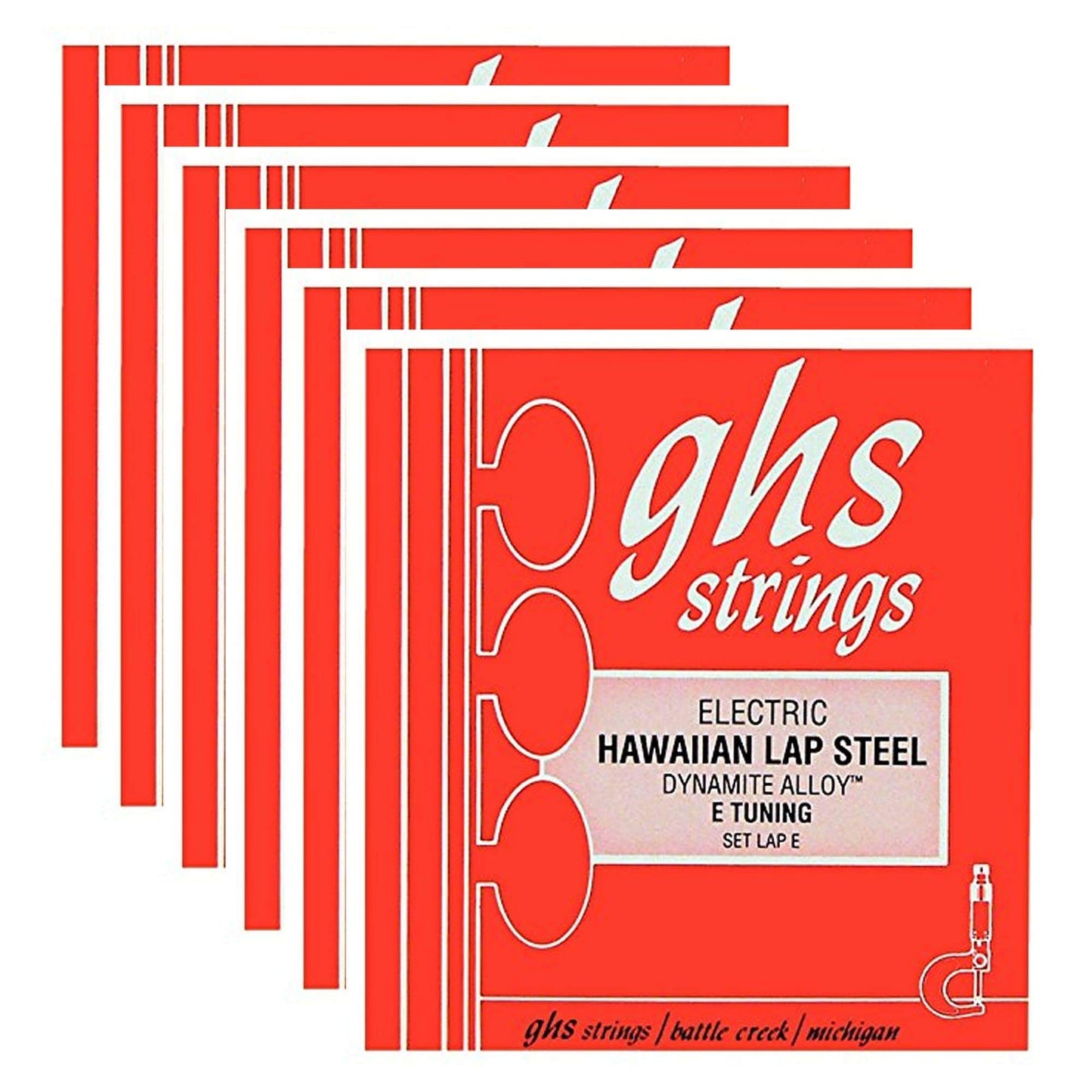 GHS Electric Hawaiian Lap Steel Strings E Tuning 13-56 (6 Pack Bundle) Accessories / Strings / Guitar Strings