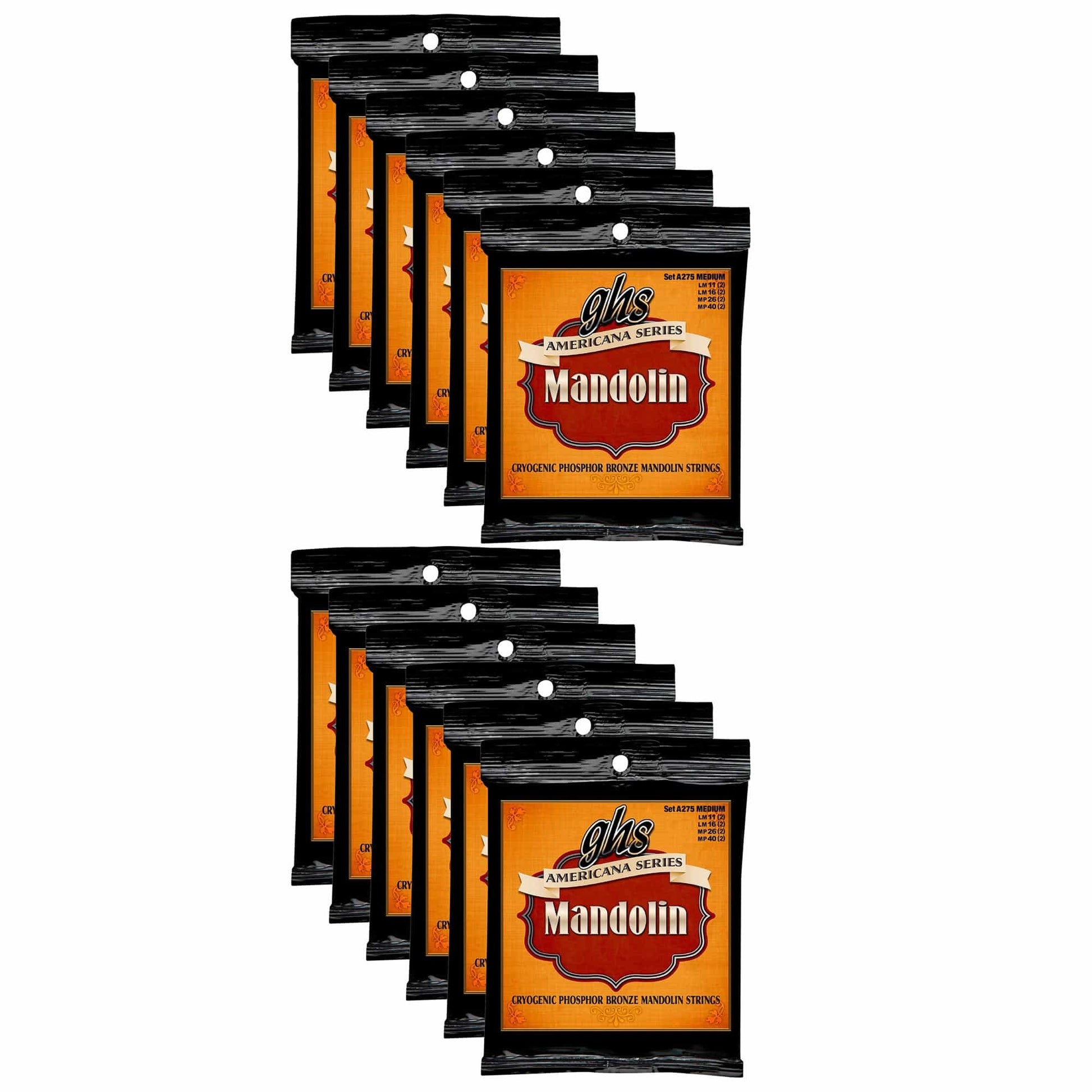 GHS Americana Series Mandolin Strings Medium 11-40 (12 Pack Bundle) Accessories / Strings / Mandolin Strings