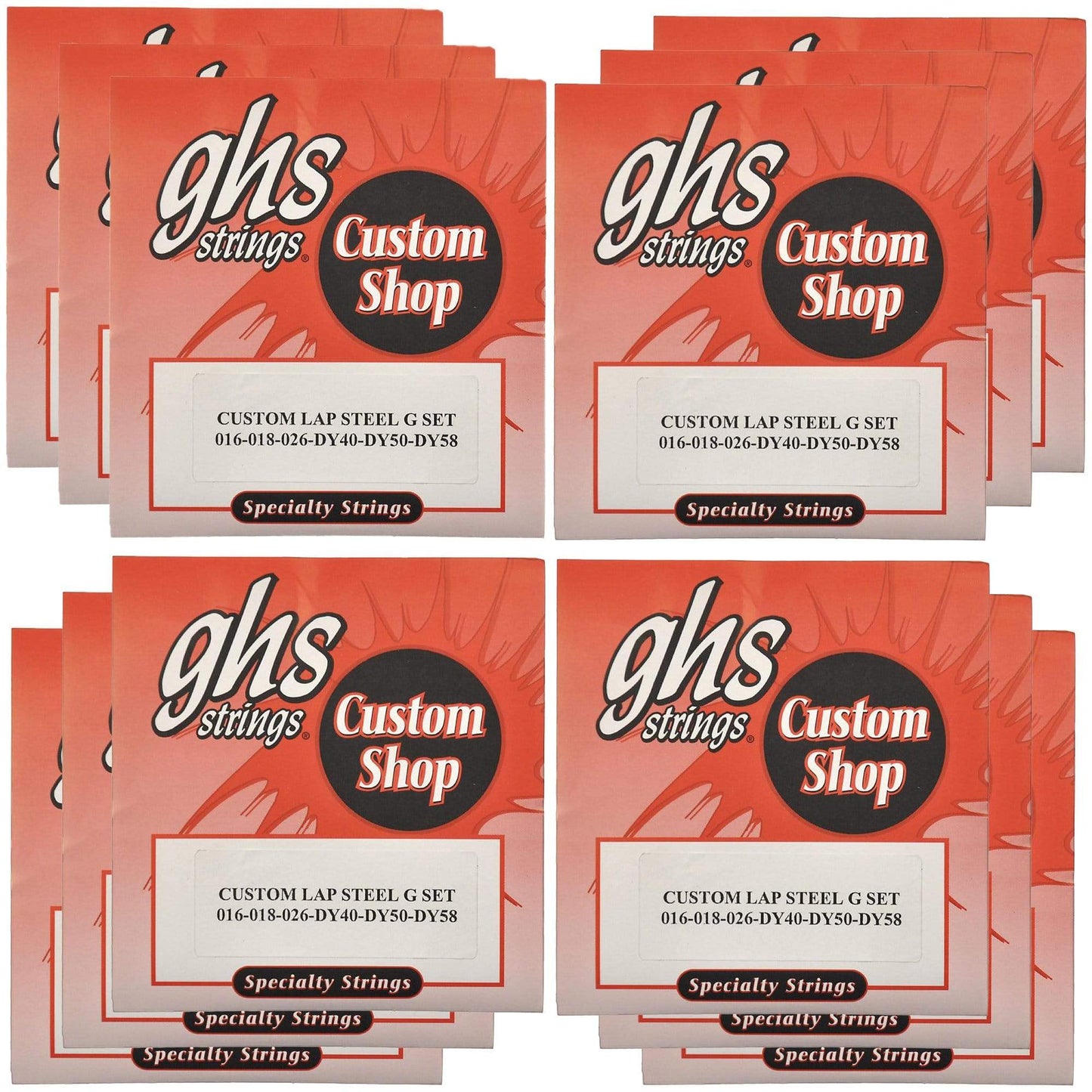 GHS Electric Lap Steel Strings G Tuning 16-58 (12 Pack Bundle) Accessories / Strings / Other Strings