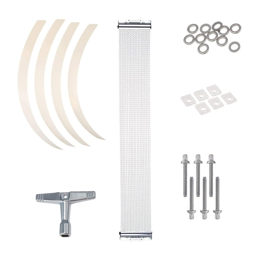 Gibraltar 14" 20-Strand Snare Wires, Tension Rod Washers (12-Pack), 1-5/8" Tension Rods w/Washers 6-Pack, Lug Locks (6-Pack), Nylon Snare Straps (4-Pack), and Standard Drum Key Bundle Drums and Percussion / Parts and Accessories / Drum Parts