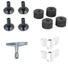 Gibraltar 8mm Flanged Base Tall Cymbal Sleeve (4-Pack), Cymbal Felt Tall (4-Pack), 8mm Heavy Duty Wingnuts (2-Pack), and Standard Drum Key Bundle Drums and Percussion / Parts and Accessories / Drum Parts