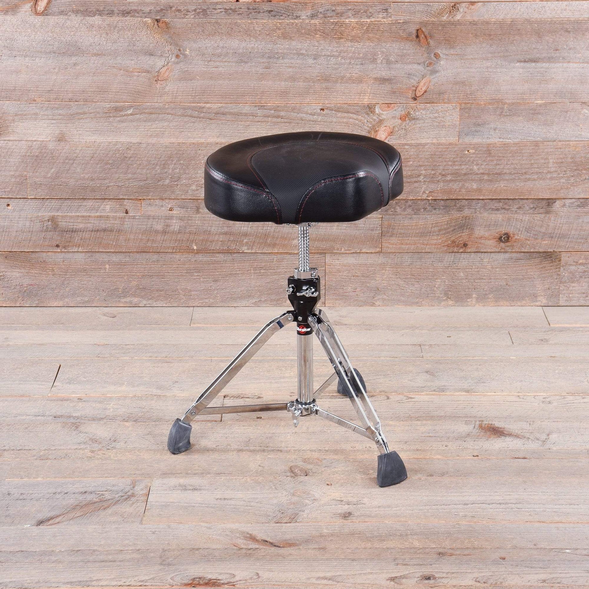 Gibraltar 96082T 2 Tone Motorcycle Style Drum Throne (All Black) Drums and Percussion / Parts and Accessories / Thrones