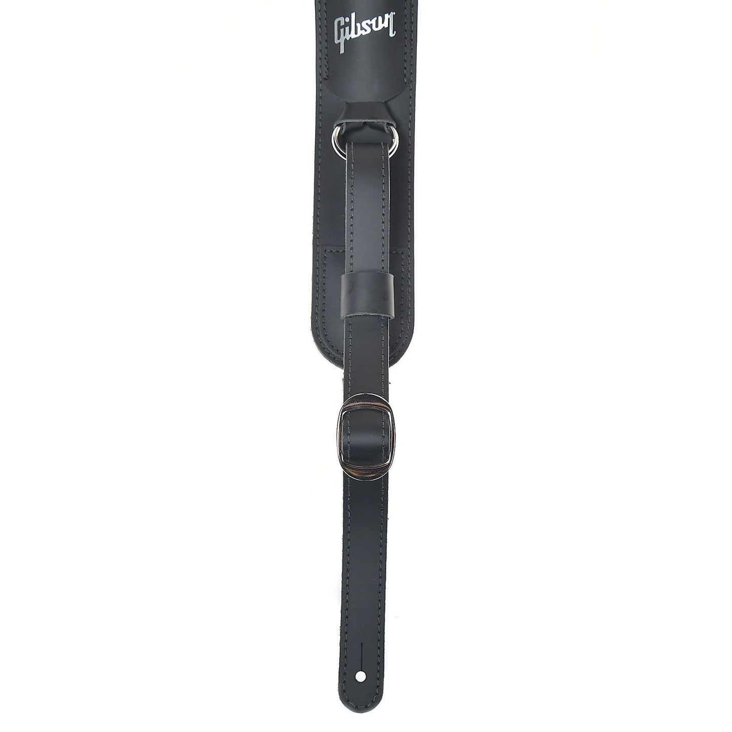 Gibson Gear Slingshot Strap Black Top Grain Leather w/Elastic Pull Accessories / Straps