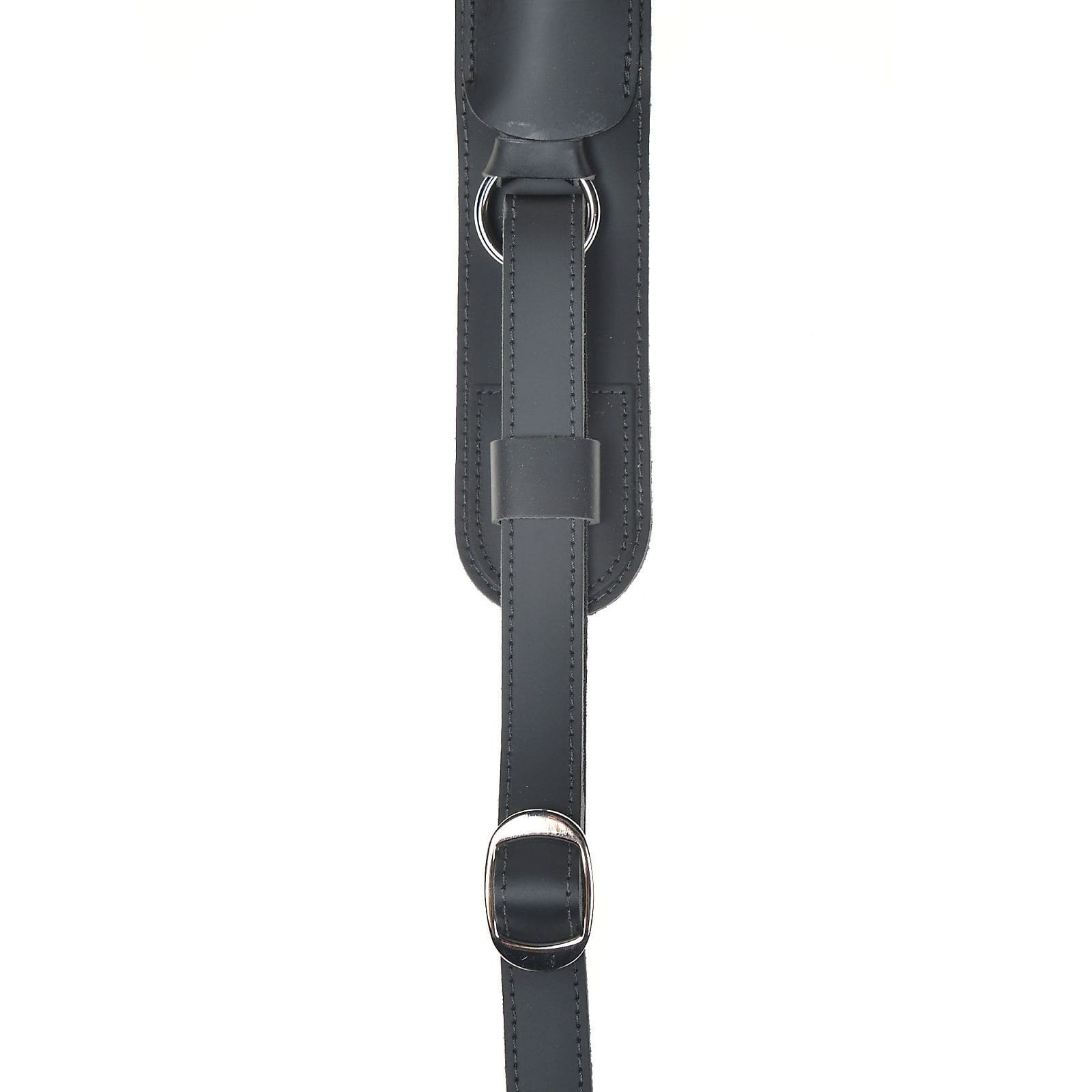 Gibson Gear Slingshot Strap Black Top Grain Leather w/Elastic Pull Accessories / Straps