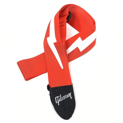Gibson Lightning Bolt 2" Safety Strap - Ferrari Red Accessories / Straps