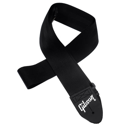 Gibson Regular Style 2" Safety Strap Jet Black Accessories / Straps