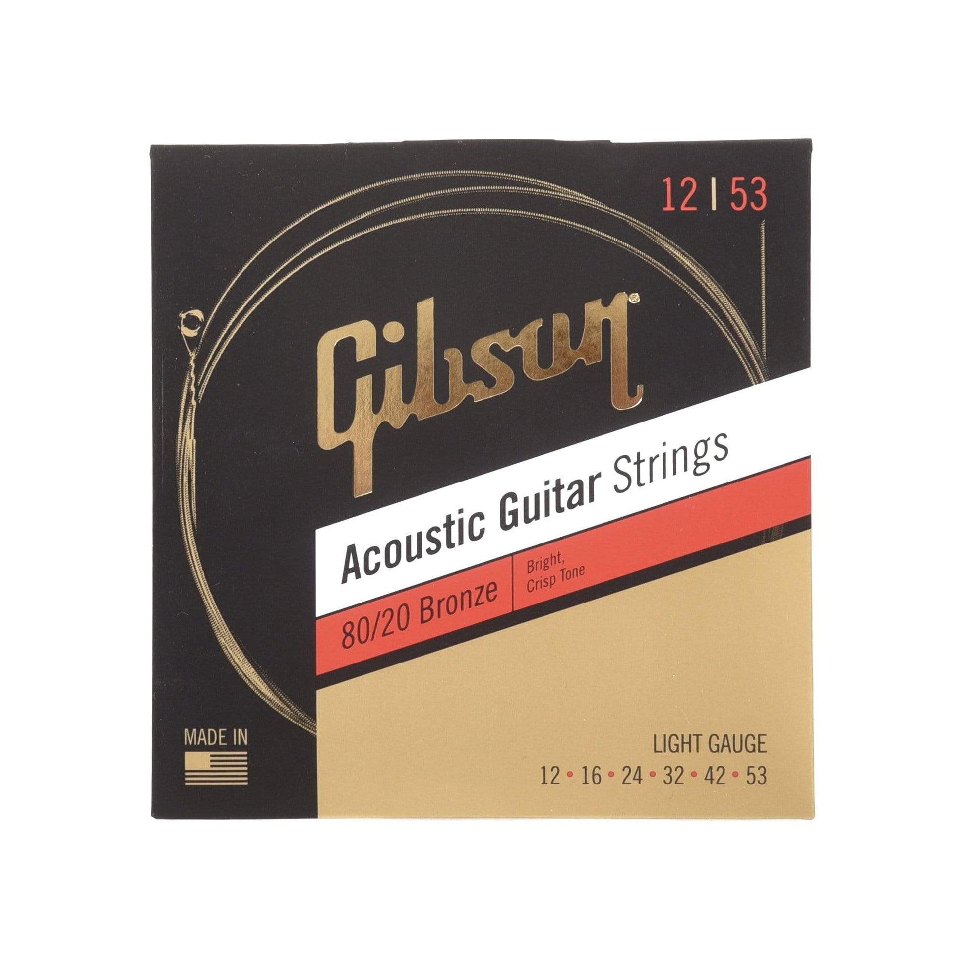 Gibson 80/20 Bronze Acoustic Guitar Strings Light Accessories / Strings / Guitar Strings