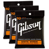 Gibson Gear Brite Wires Electric Guitar Strings Light 10-46 (3 Pack Bundle) Accessories / Strings / Guitar Strings