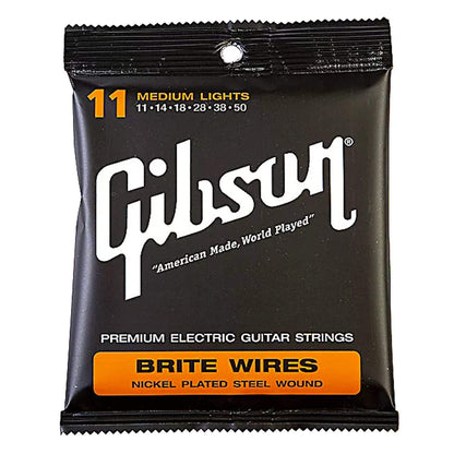 Gibson Gear Brite Wires Electric Guitar Strings Medium Light 11-50 (6 Pack Bundle) Accessories / Strings / Guitar Strings