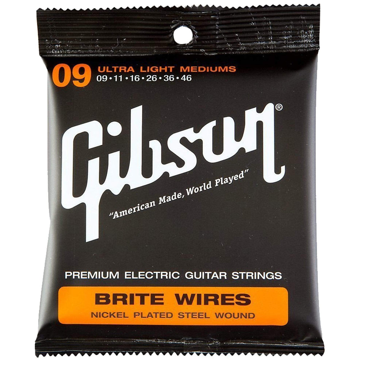 Gibson Gear Brite Wires Electric Guitar Strings Ultra Light Medium Cus ...