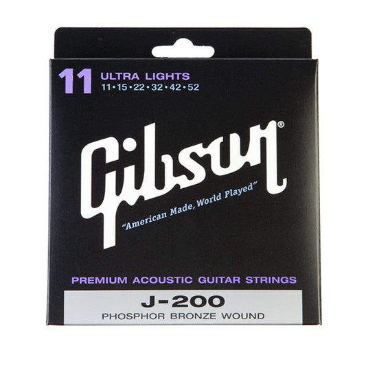 Gibson Gear J-200 Phosphor Bronze Acoustic Guitar Strings 11-52 Accessories / Strings / Guitar Strings
