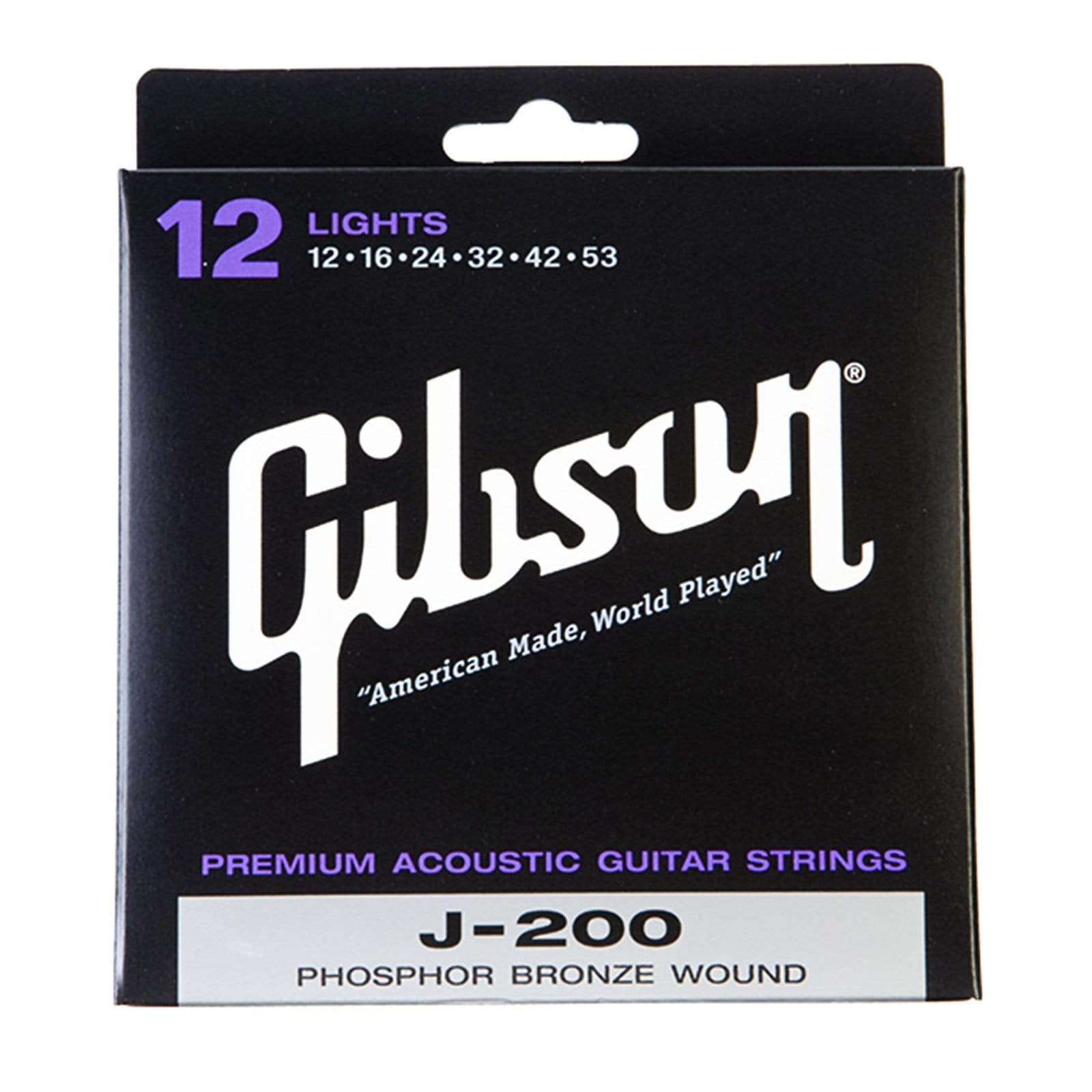 Gibson Gear J-200 Phosphor Bronze Acoustic Guitar Strings 12-53 Accessories / Strings / Guitar Strings
