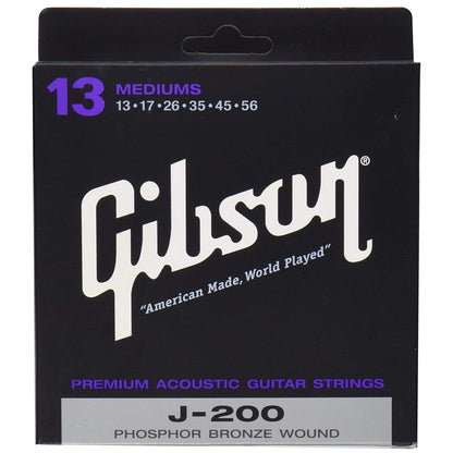 Gibson Gear J-200 Phosphor Bronze Acoustic Guitar Strings 13-56 (3 Pack Bundle) Accessories / Strings / Guitar Strings