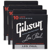 Gibson Gear Les Paul Electric Guitar Strings 10-46 (3 Pack Bundle) Accessories / Strings / Guitar Strings
