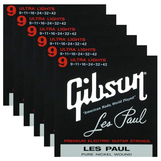 Gibson Gear Les Paul Electric Guitar Strings 9-42 (6 Pack Bundle) Accessories / Strings / Guitar Strings