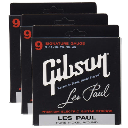 Gibson Gear Les Paul Signature Electric Guitar Strings 9-46 (3 Pack Bundle) Accessories / Strings / Guitar Strings