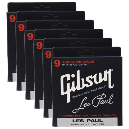 Gibson Gear Les Paul Signature Electric Guitar Strings 9-46 (6 Pack Bundle) Accessories / Strings / Guitar Strings