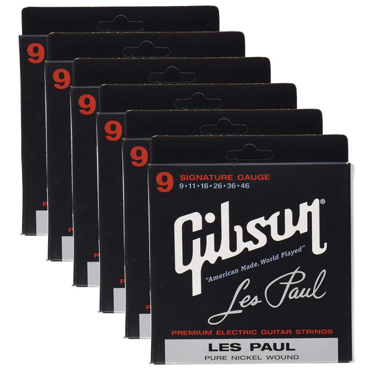 Gibson Gear Les Paul Signature Electric Guitar Strings 9-46 (6 Pack Bundle) Accessories / Strings / Guitar Strings