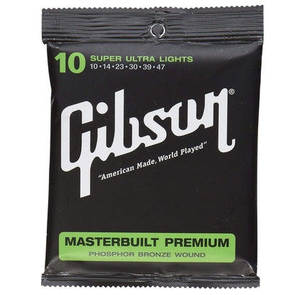 Gibson Gear Masterbuilt Premium Phosphor Bronze Acoustic Guitar Strings 10-47 (3 Pack Bundle) Accessories / Strings / Guitar Strings