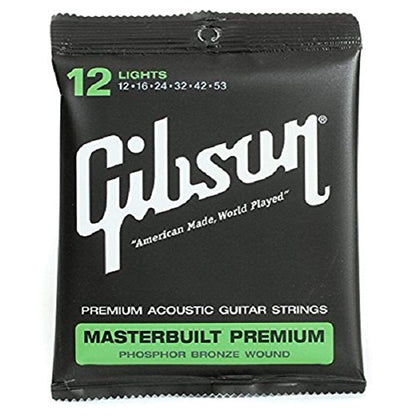 Gibson Gear Masterbuilt Premium Phosphor Bronze Acoustic Guitar Strings 12-53 (3 Pack Bundle) Accessories / Strings / Guitar Strings