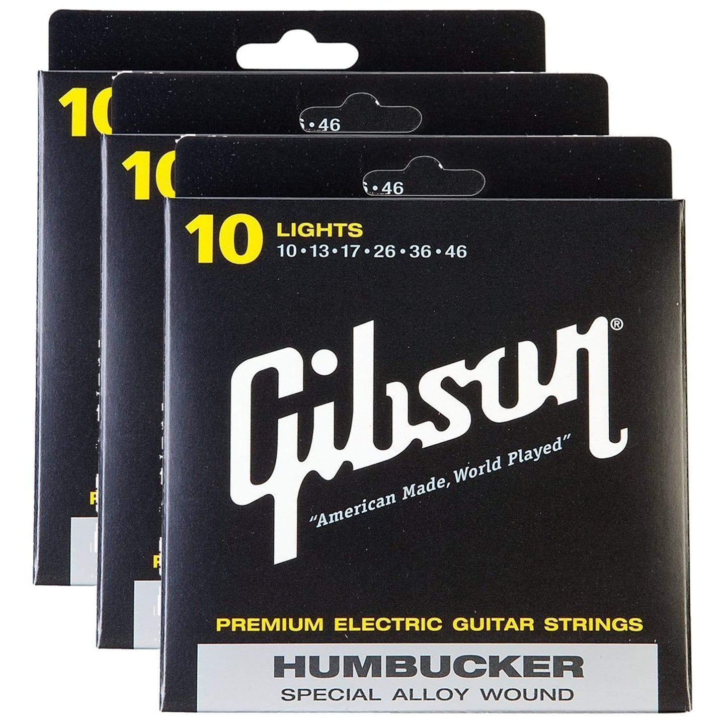 Gibson Gear Special Alloy Humbucker Electric Guitar Strings Light 10-46 (3 Pack Bundle) Accessories / Strings / Guitar Strings