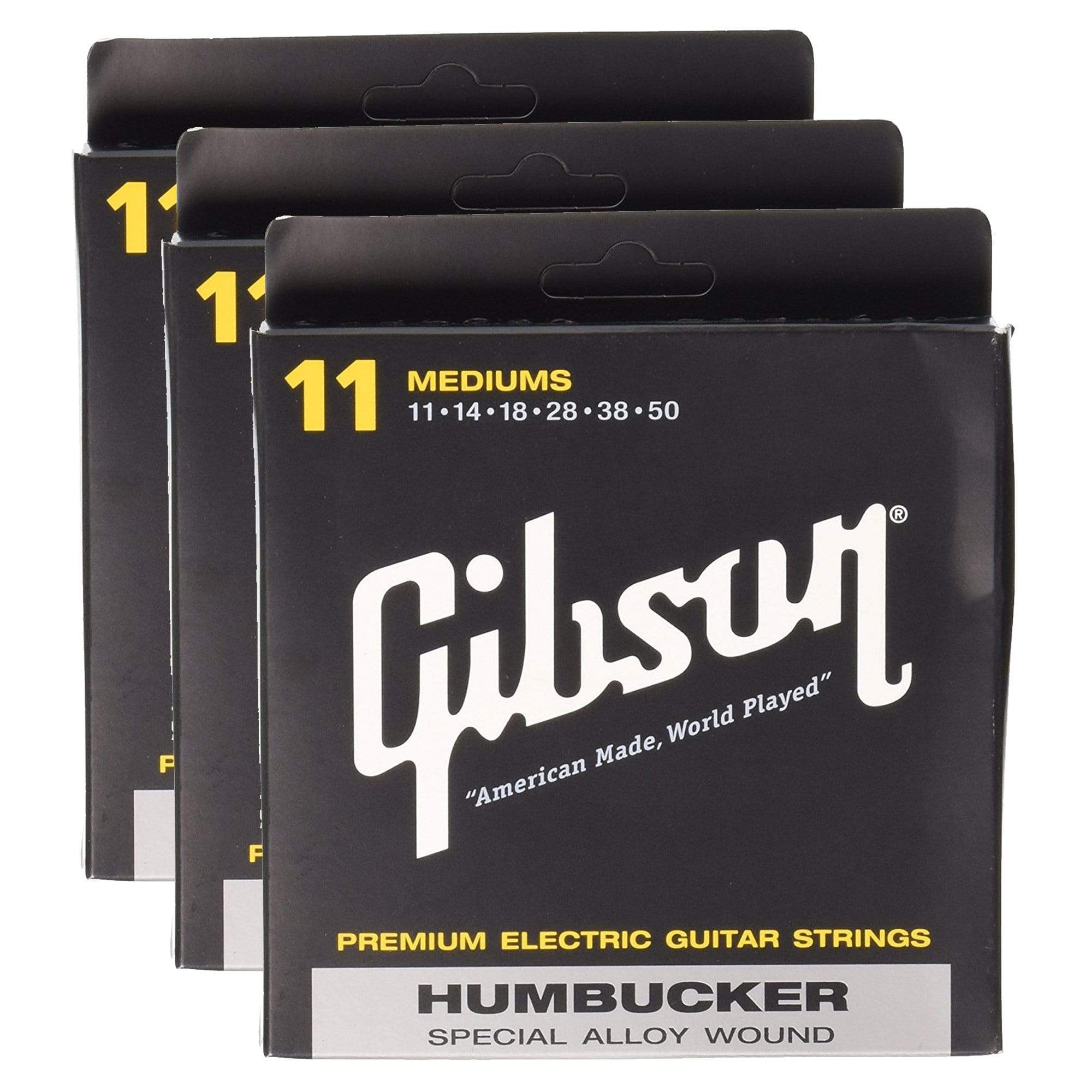 Gibson Gear Special Alloy Humbucker Electric Guitar Strings Medium Light 11-50 (3 Pack Bundle) Accessories / Strings / Guitar Strings