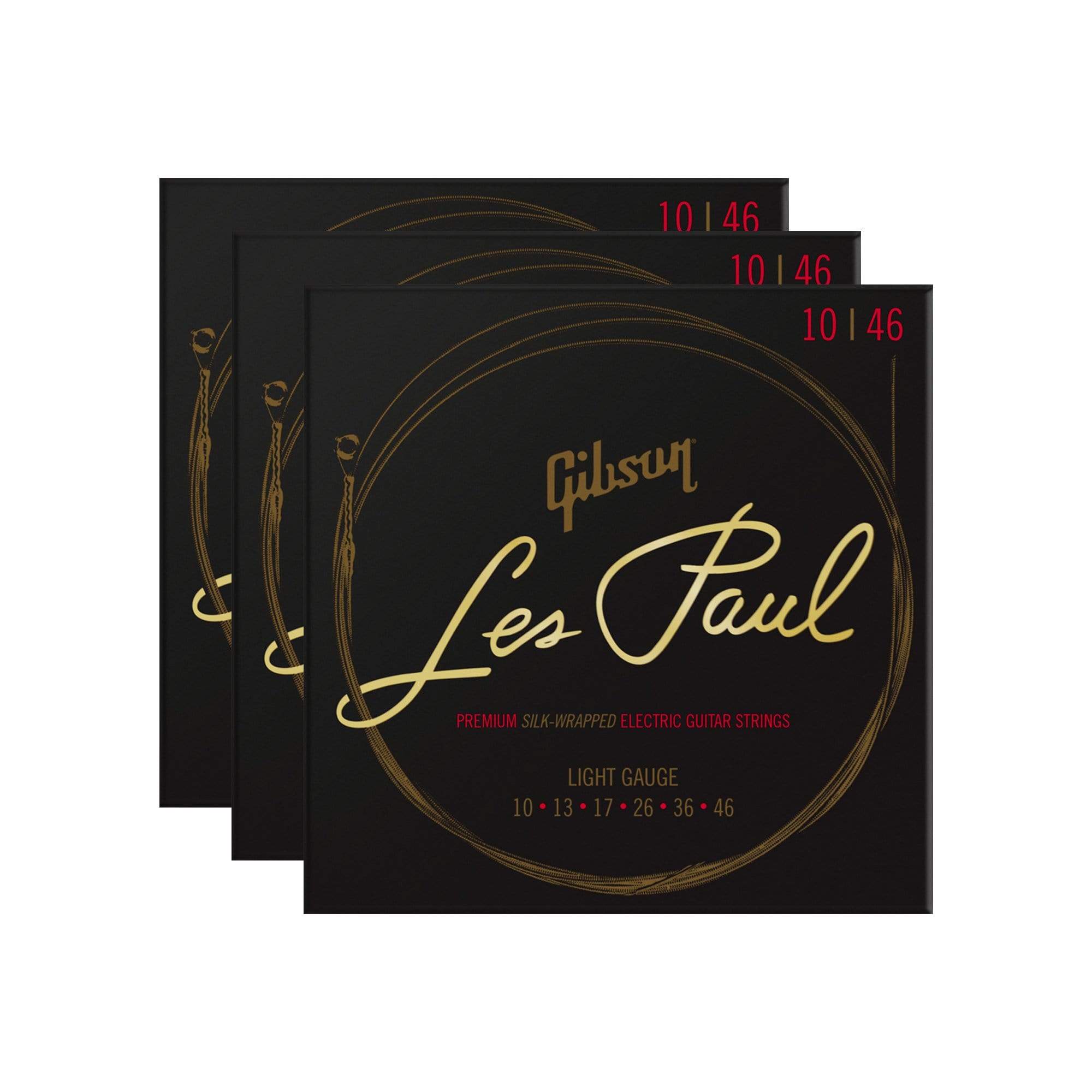 Gibson Les Paul Premium Electric Guitar Strings Light 3 Pack Bundle Accessories / Strings / Guitar Strings