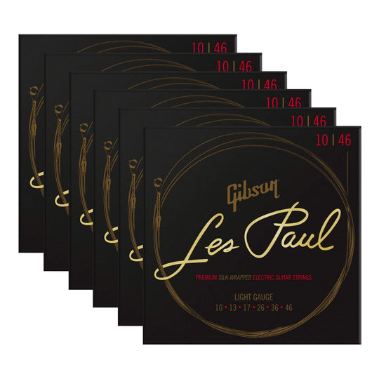 Gibson Les Paul Premium Electric Guitar Strings Light 6 Pack Bundle Accessories / Strings / Guitar Strings