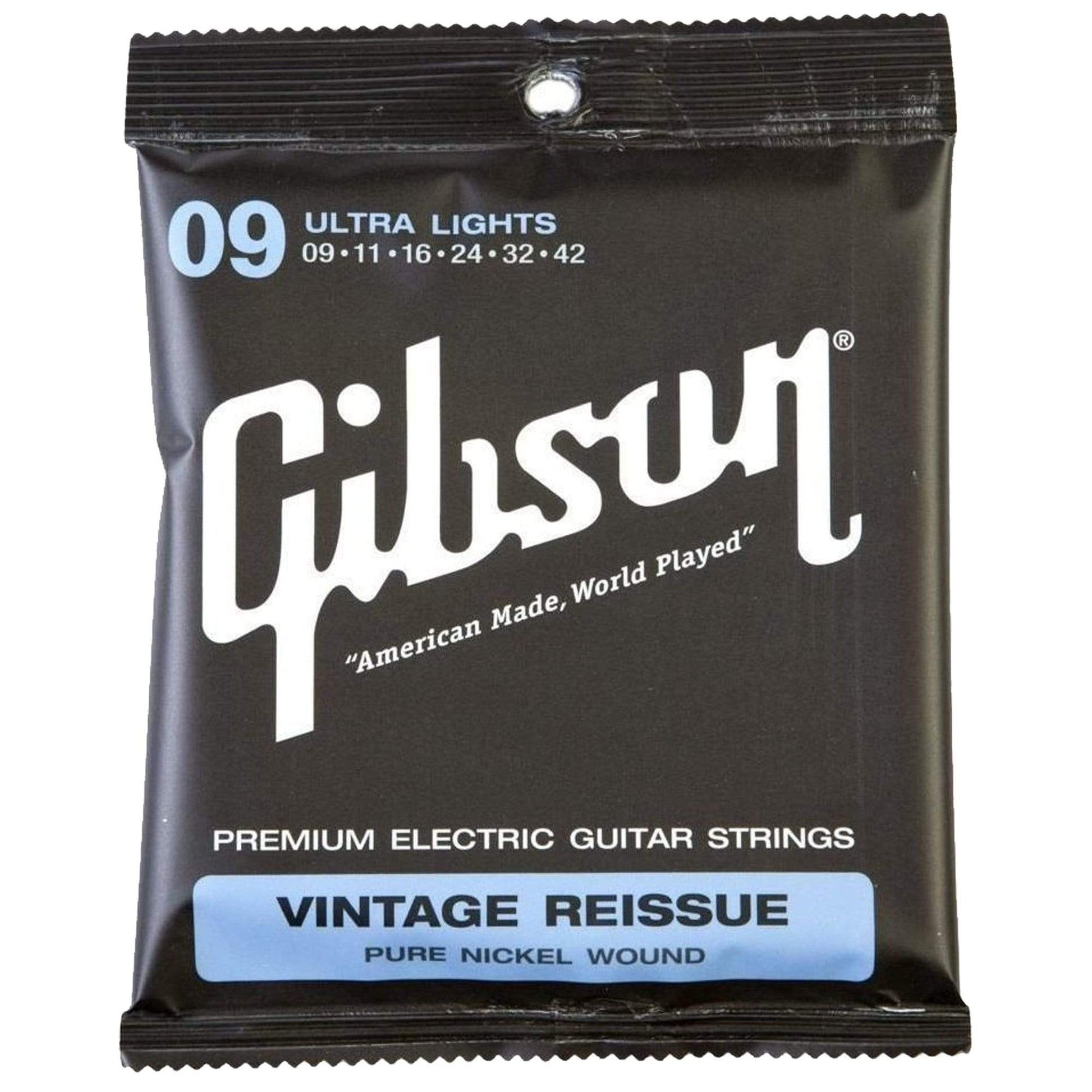 Gibson Vintage Reissue Electric Strings 9-42 (3 Pack Bundle) Accessories / Strings / Guitar Strings