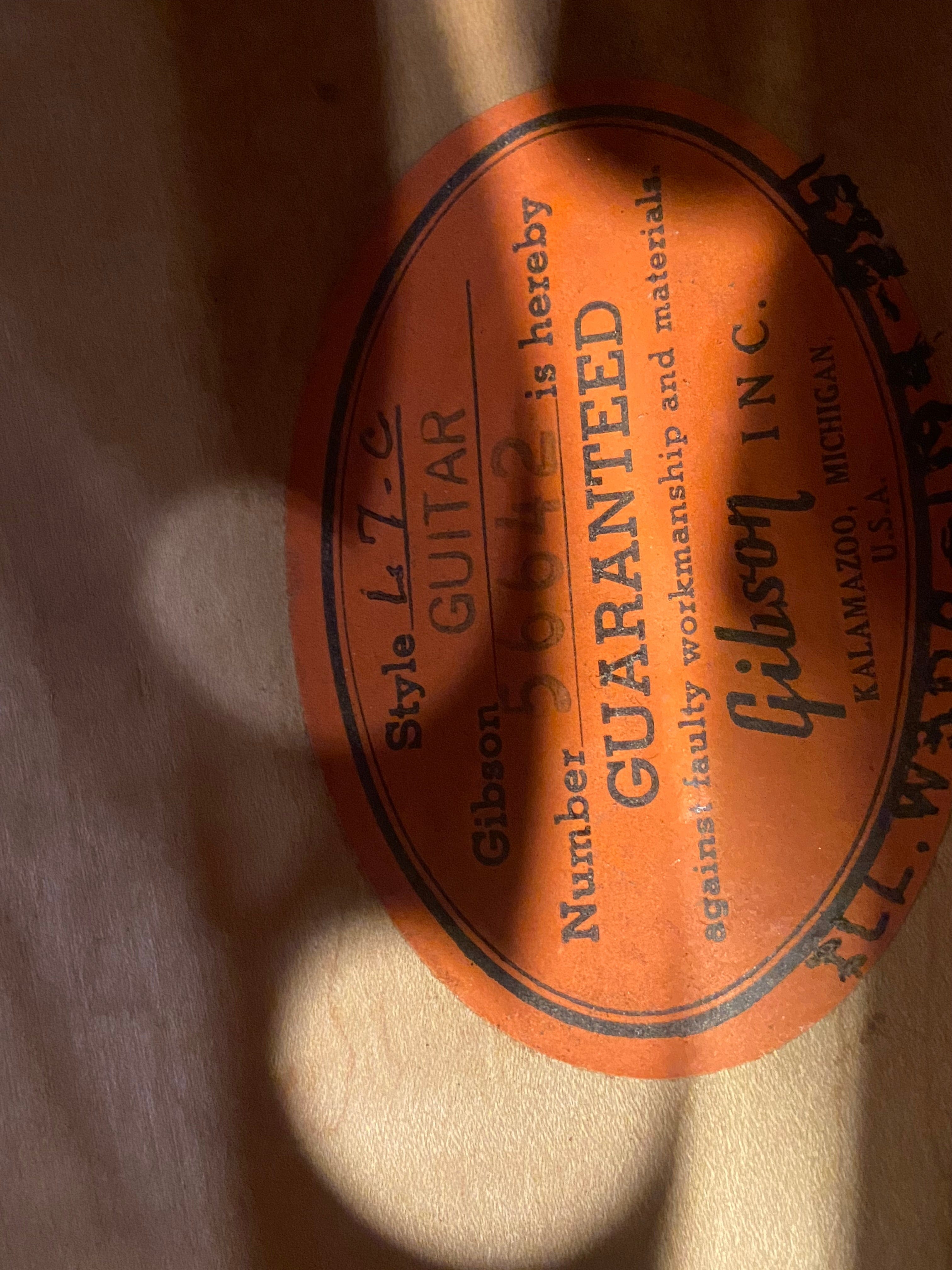 Gibson L-7C Sunburst 1955 Acoustic Guitars / Archtop