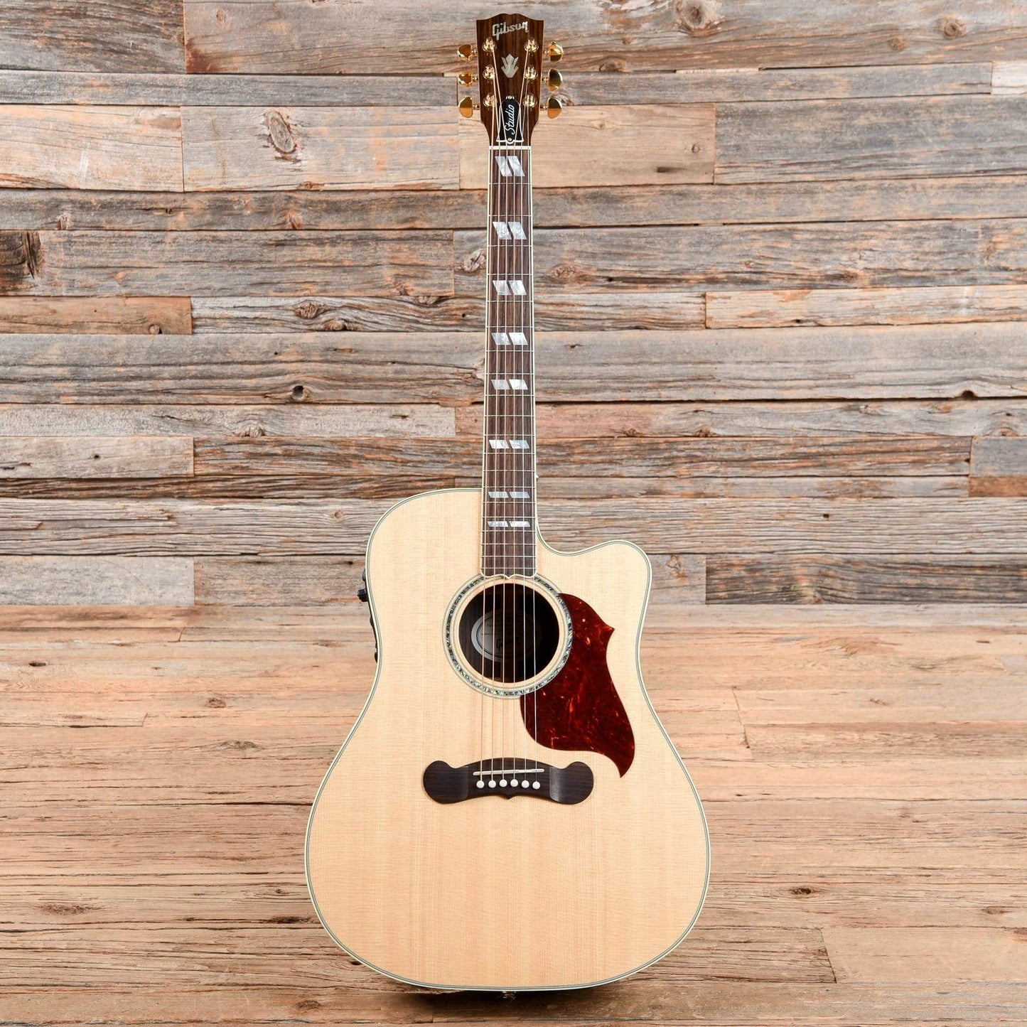 Gibson Montana Songwriter Studio Cutaway Antique Natural w/Hardshell Case Acoustic Guitars / Built-in Electronics