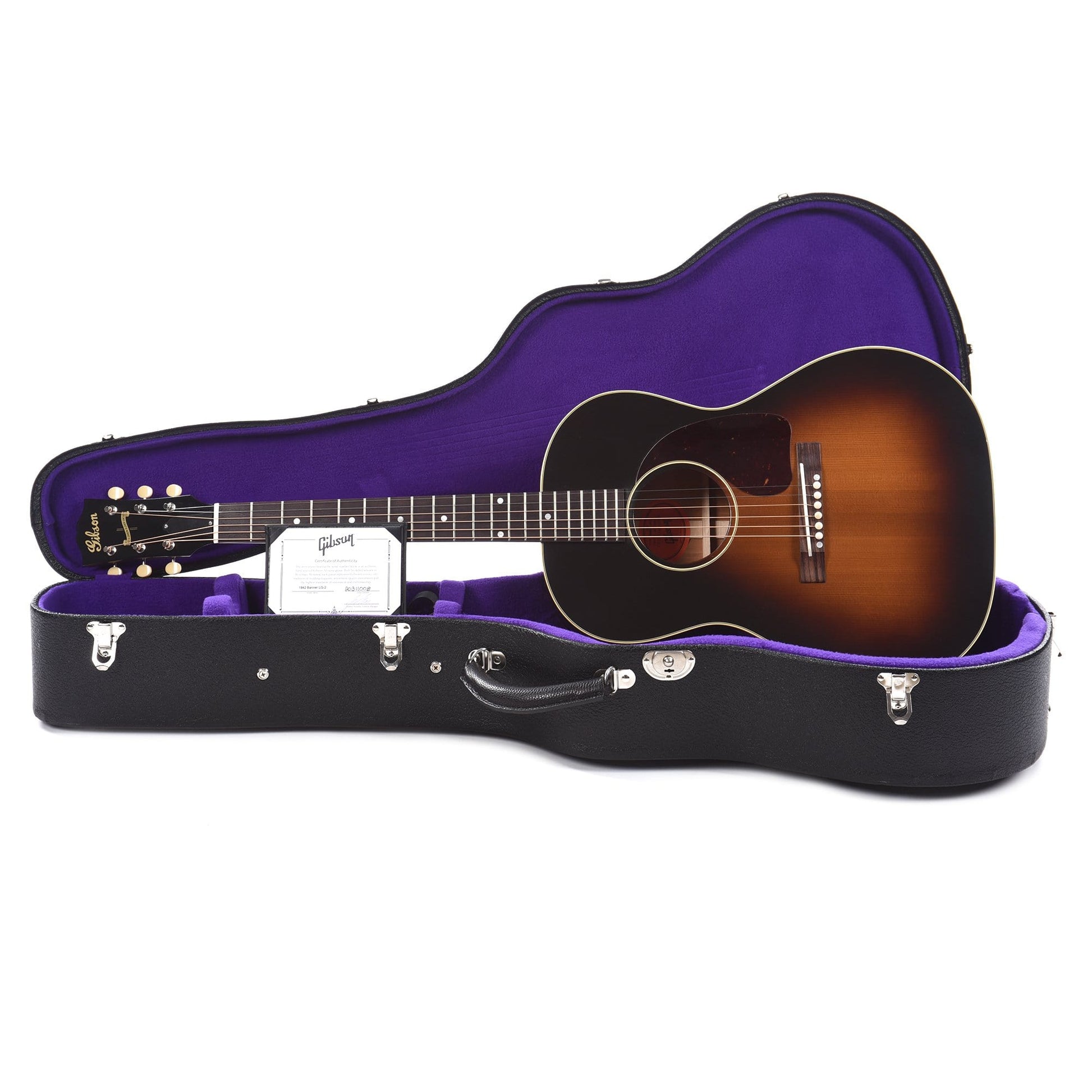 Gibson Montana Custom Shop Historic Reissue 1942 Banner LG-2 Vintage Sunburst Acoustic Guitars / Concert