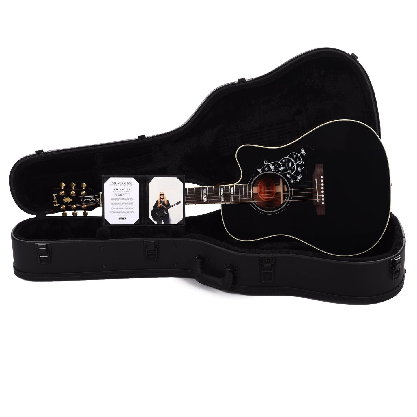 Gibson Jerry Cantrell Signature "Fire Devil" Songwriter Ebony Acoustic Guitars / Dreadnought