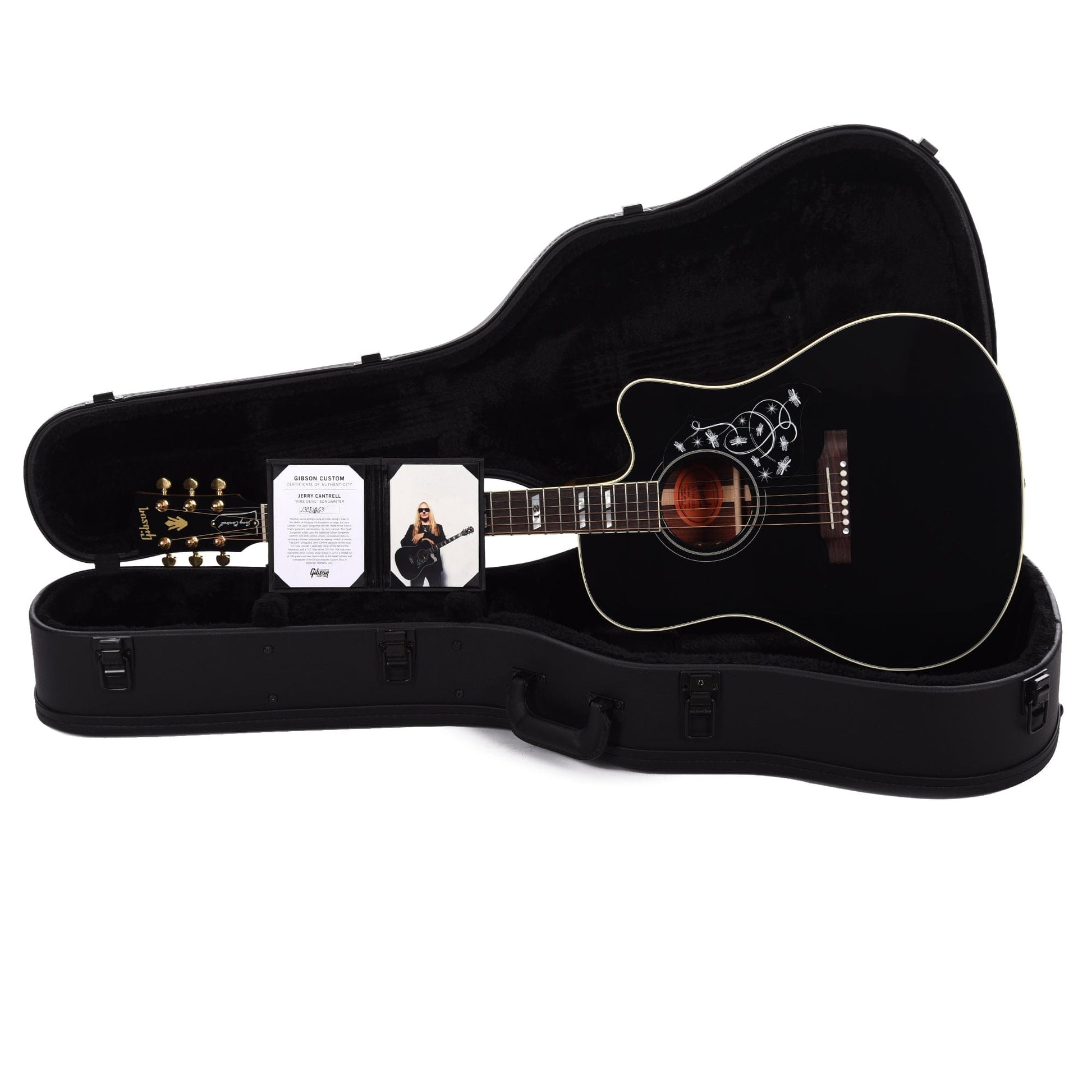 Gibson Jerry Cantrell Signature "Fire Devil" Songwriter Ebony Acoustic Guitars / Dreadnought
